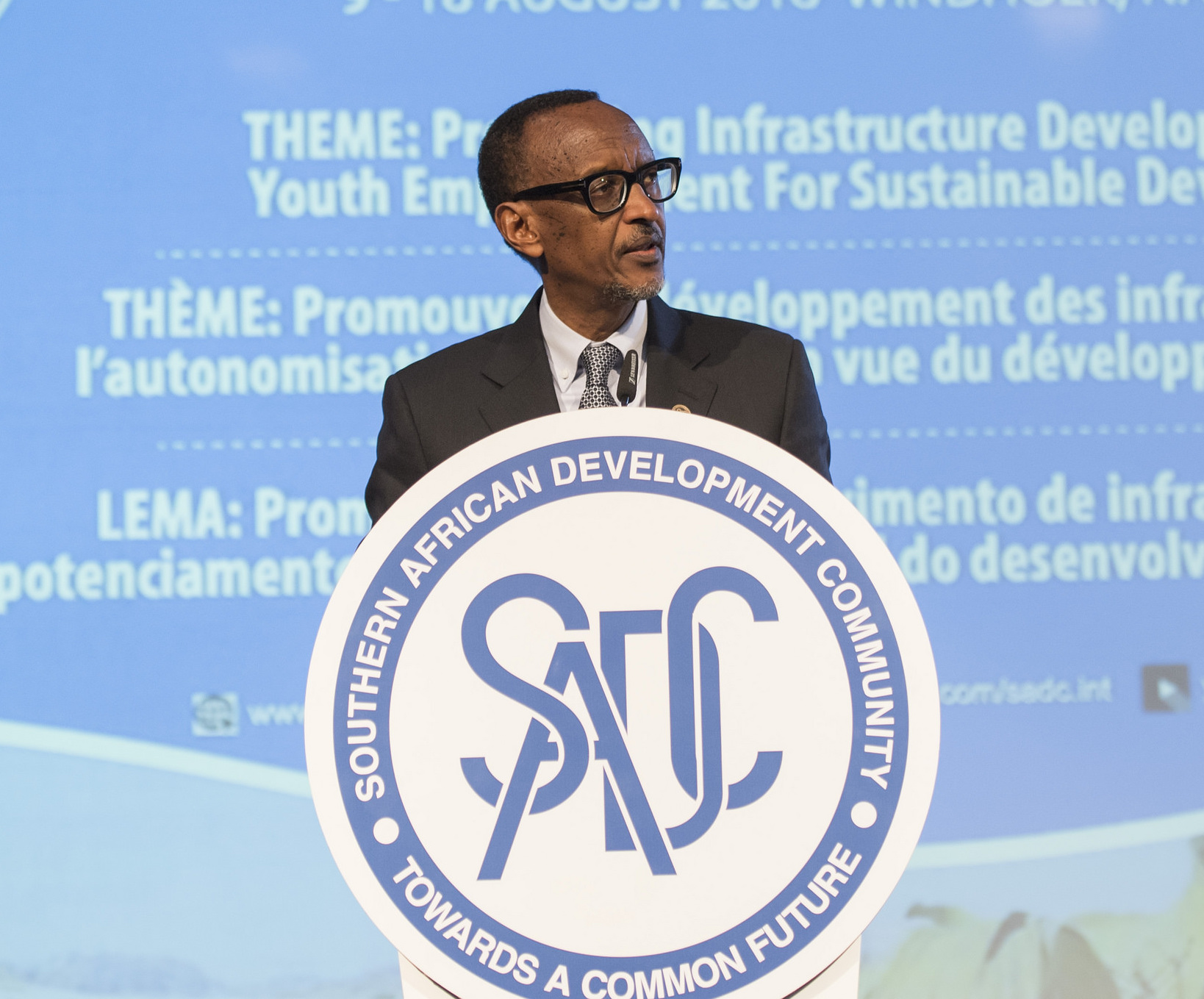 President Kagame addressing the SADC summit in Windhoek on Friday 17th June 2018